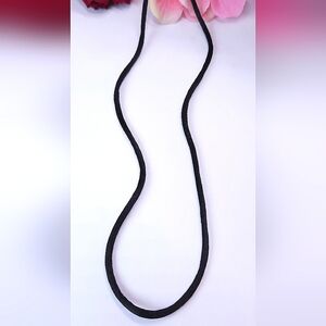 Sterling Silver ZMR Black Silk Rolled Cord Necklace Marked 925 ZMR